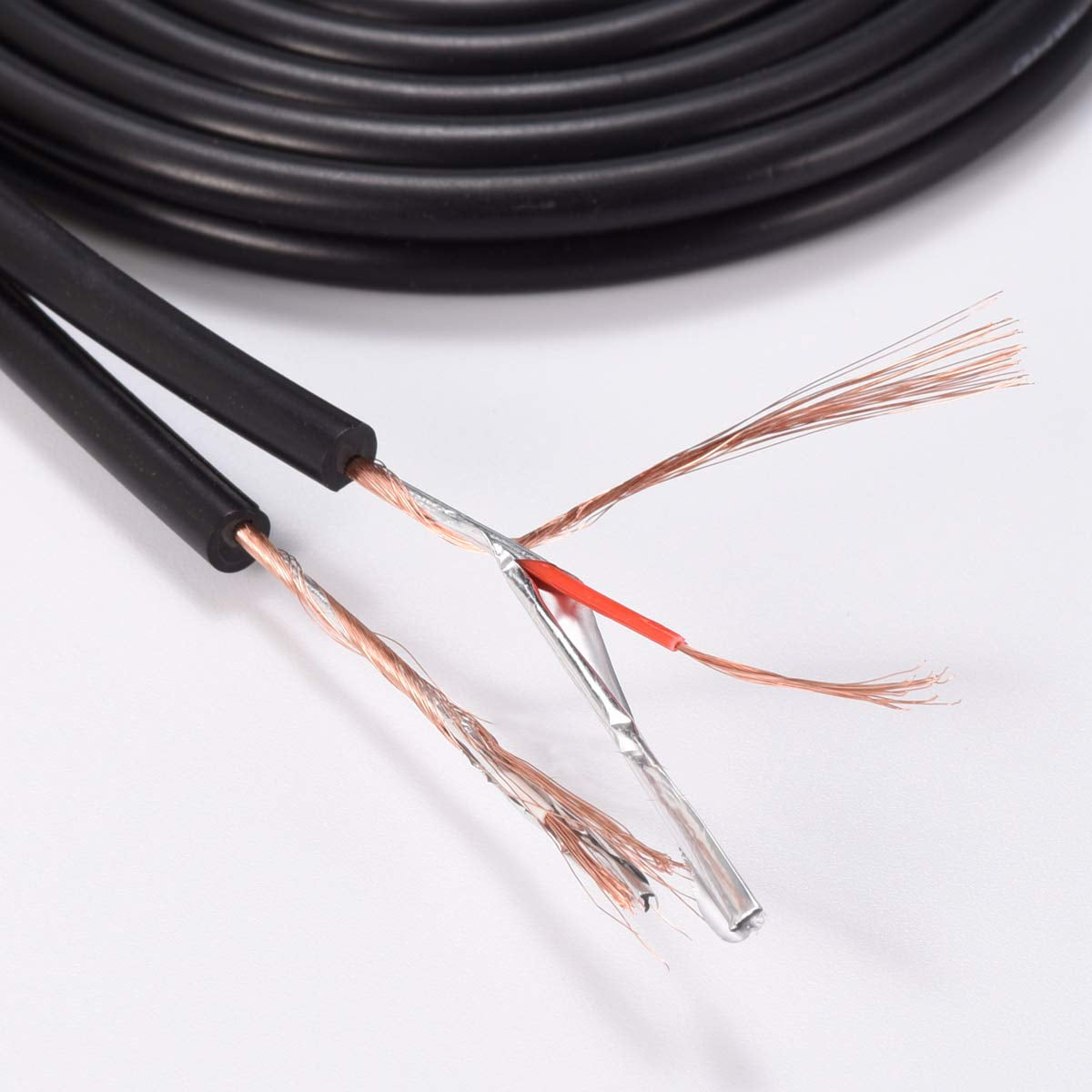 GHWL 2 RCA Extension Cable,Gold Plated 2 RCA Male to Female Stereo Audio Extension Cable (50Ft)