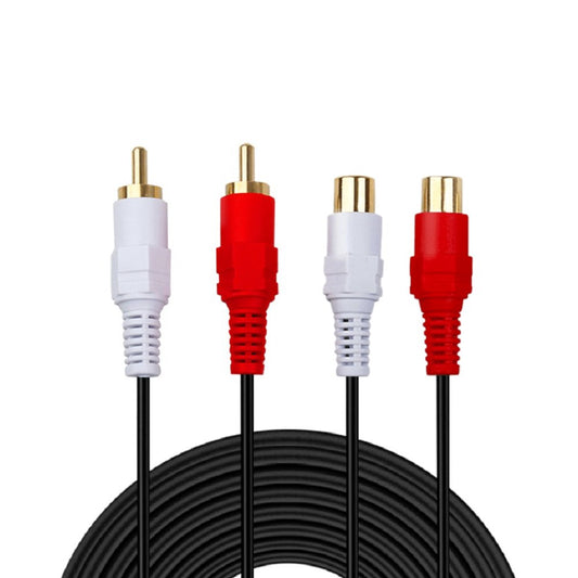 GHWL 2 RCA Extension Cable,Gold Plated 2 RCA Male to Female Stereo Audio Extension Cable (50Ft)